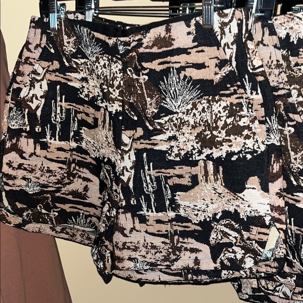 Desert Scene Tapestry Style Shorts